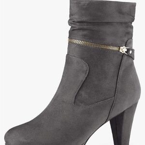 Allegra Charcoal Heeled Boots